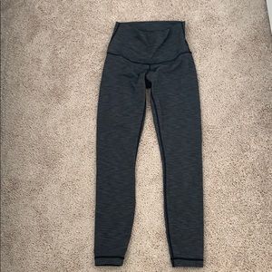 Lululemon gray wunder under high rise